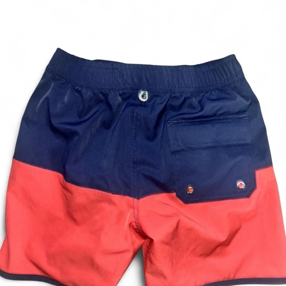 johnnie-O Kids Swim Trunks - Blue and Red